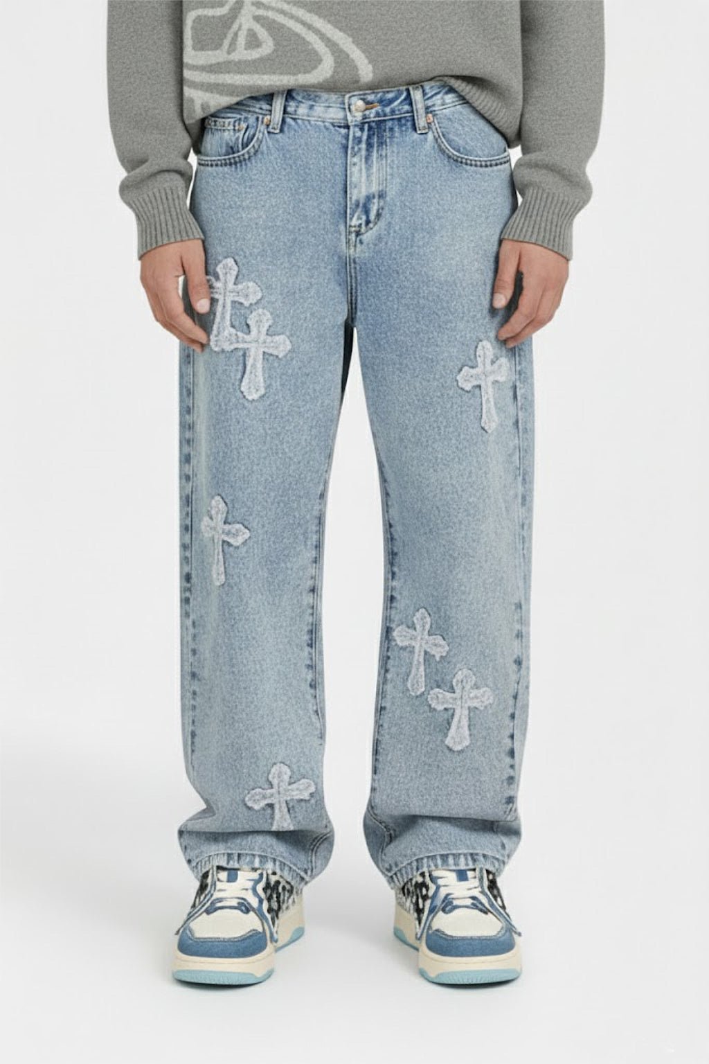 Jeans Azules con Cruz